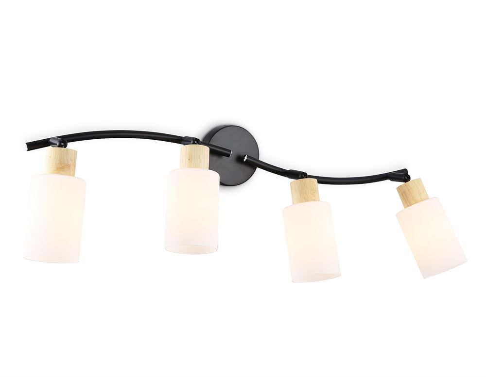 Ambrella TR8723/4 BK/WD Светильник накладной черный/дерево E14/4 max 60W 760*100*210
