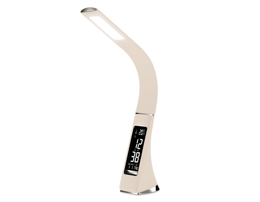 Ambrella DE511 BG бежевый LED 3000-6400K 6W+LCD 2W Светодиодная настольная лампа с дисплеем