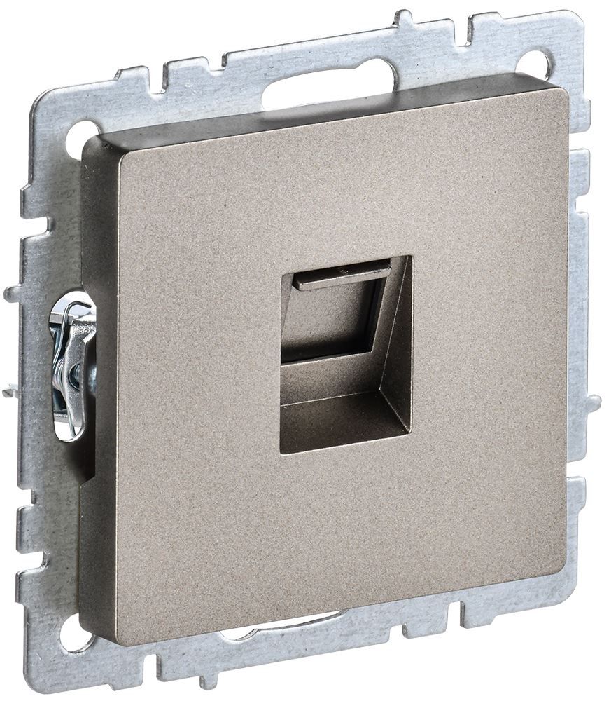 IEK BRITE BR-K10-1-K37 Розетка компьютерная RJ45 кат.5E РК10-БрШ шампань