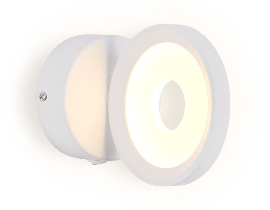 Настенный светодиодный светильник FW198 WH белый LED 3000K 7W D130*190