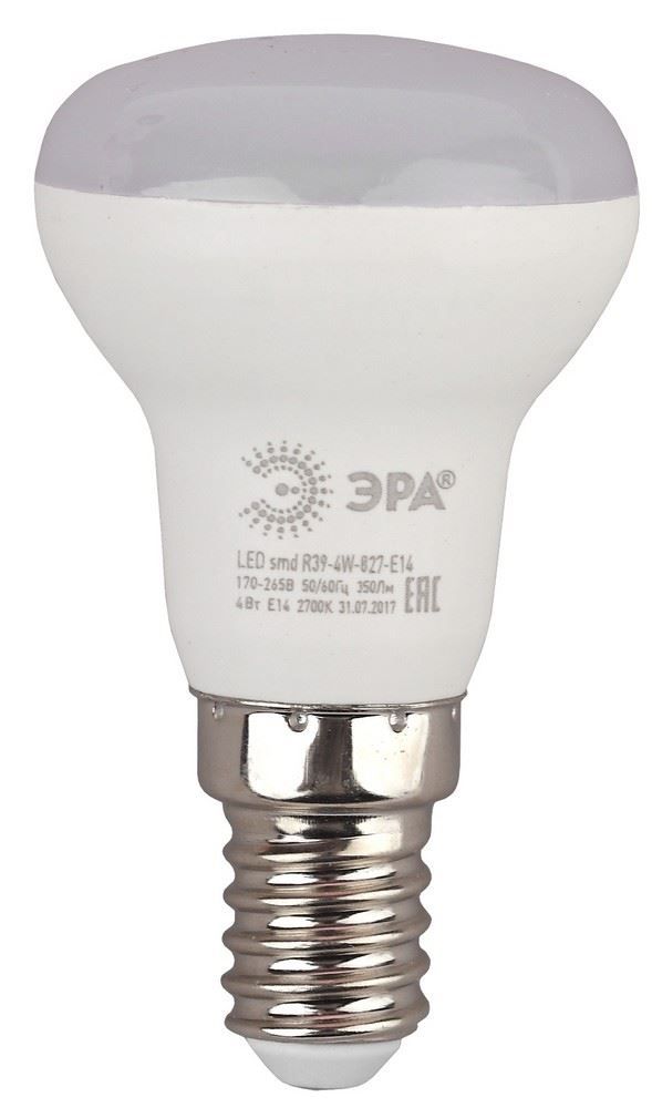ЭРА STD LED R39-4W-827-E14 Ламп. светод-ная рефлектор E14 4W 2700K - тепл. бел. свет (1 / 10 / 100)