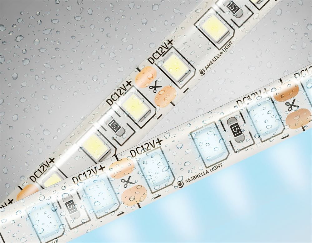 Ambrella Светодиодная лента GS1203 2835 120Led/ 9.6W m/ 12V IP65 6500K/ 5000*8*2.27mm/ кратность резки 25mm (2 конт.)