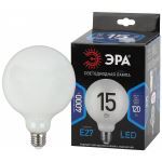 ЭРА F-LED G125-15w-840-E27 OPAL  F-LED G125-15w-840-E27 OPAL  (филамент, шар опал, 15Вт, нетр, E27)