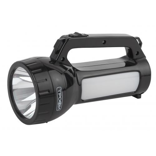Трофи  Фонарь PA-504  прожекторный 1W SMD LED, боковой светильник- 24 SMD LED,  2режима, аккумулятор_