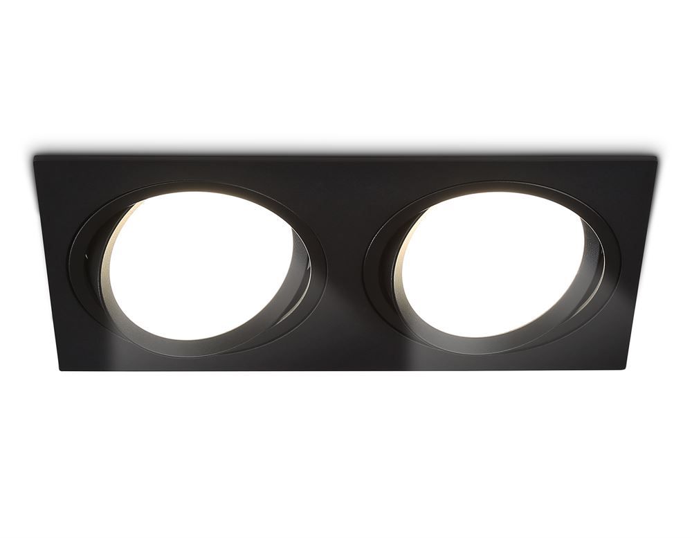 Ambrella TN51920/2 BK Светильник встраиваемый поворотный точечный черный GX53 max 12W 220*115*23