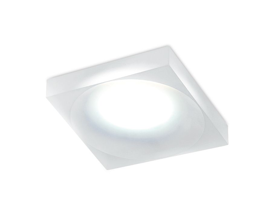 Ambrella  TN136 WH/FR белый/матовый GU5.3 80*80*32 встраиваемый точечный светильник 