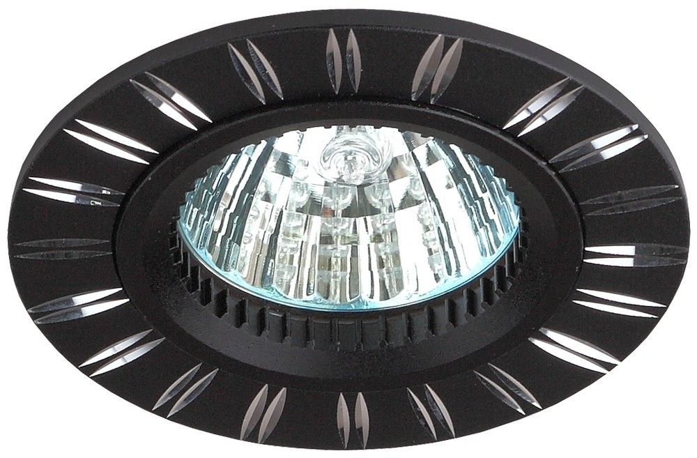 ЭРА KL33 AL/BK  св-к алюминиевый MR16,12V/220V, 50W черный/хром