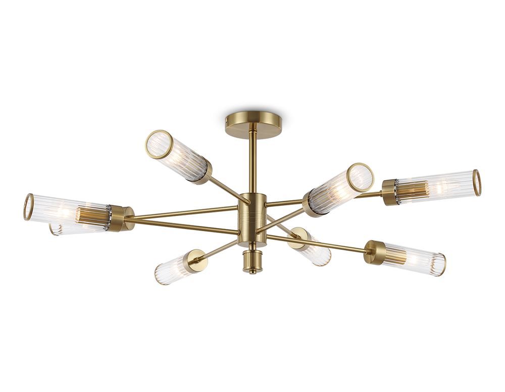 Ambrella LH55162/8 BS/CL Светильник подвесной латунь/прозрачный E14/8 max 40W D930*330