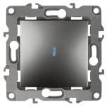 ЭРА 12-1102-07 Выключатель с подсветкой, 10АХ-250В, 12, графит