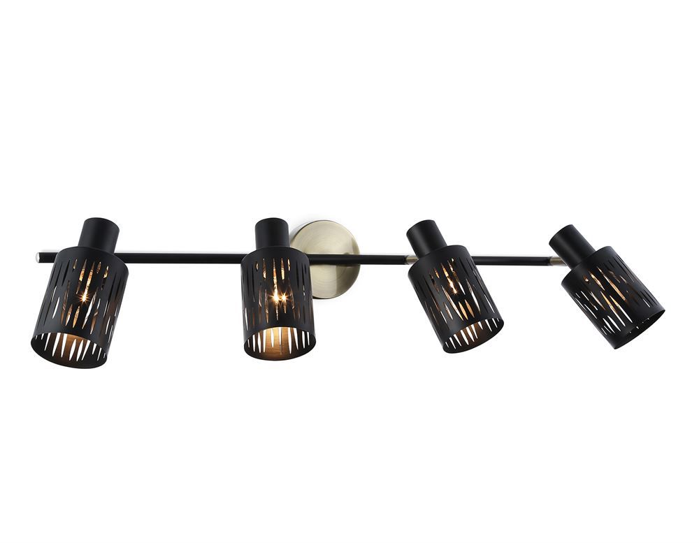 Ambrella TR8670/4 BK/SB Светильник накладной чёрный/бронза E14/4 max 60W 760*100*190