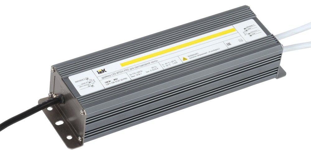 IEK Драйвер LED ИПСН-PRO 150Вт 12 В блок- шнуры IP67 (1/  /15/ 1560)