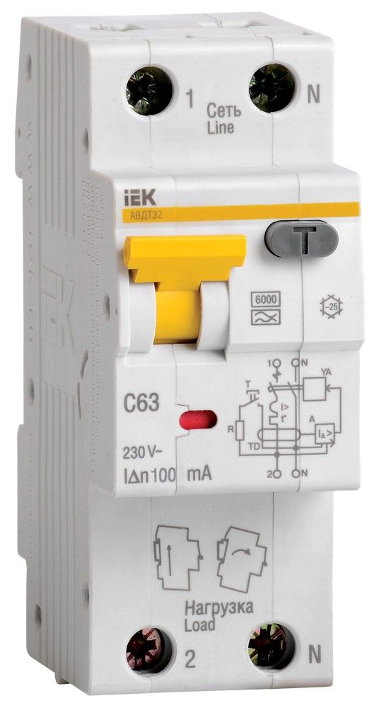 IEK  АВДТ 32 C25 - Автоматический Выключатель Дифф. тока