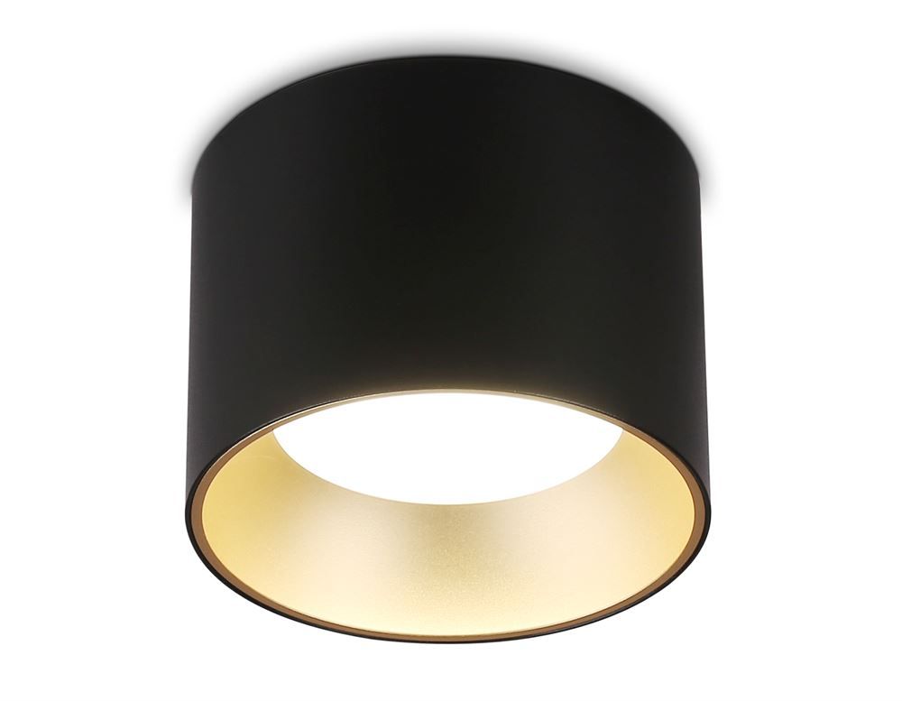 Ambrella TN52887 SBK/SGD Светильник накладной точечный черный песок/золото песок GX53 max 12W D97*70