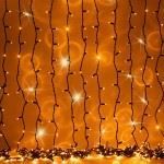 ЭРА ERAPS-Z  Гирлянда ERAPS-Z светодиодная новогодняя занавес 3*2 м желтая 600 LED