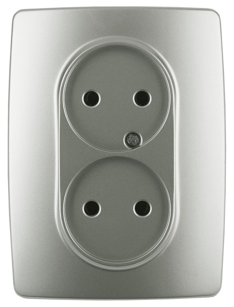 ЭРА 12-2107-15  Розетка 2X2P, 16A-250В, IP20, 12, перламутр (10/100/1600)