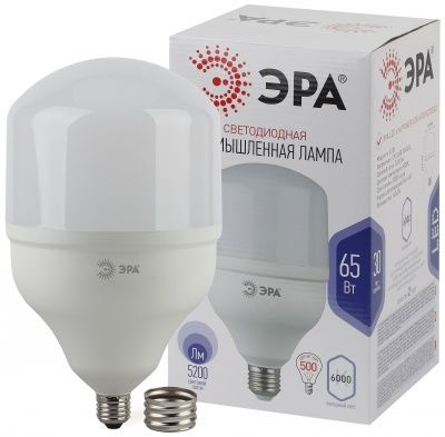 ЭРА STD LED POWER T160-65W-6500-E27/E40 Ламп. светод-ная колокол 65W 6500K - хол. дневн. свет (1 / 1 / 12)