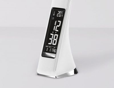 Ambrella DE508 WH белый LED 3000-6400K 6W+LCD 2W Светодиодная настольная лампа с дисплеем