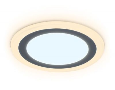 Ambrella DCR373 6W+3W 6400K/3000K 85-265V D145*28 Встраиваемый светодиодный св-к с подсветкой
