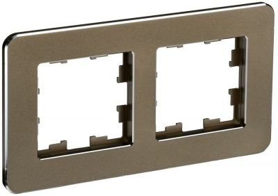 IEK BRITE BR-M22-M-01-K49 Рамка 2-мест. РУ-2-1-Бр металл латунь RE (1 / 5 / 100)
