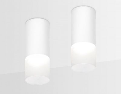 Ambrella  TN230 WH/S белый/песок LED 4200K 5W D60*150 накладной светодиодный точечный светильник