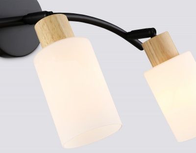 Ambrella TR8722/3 BK/WD Светильник накладной черный/дерево E14/3 max 60W 580*100*210