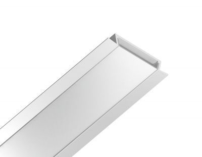 Ambrella Алюминиевый профиль встраиваемый GP1100WH белый/матовый рассеиватель 2000*30.6*6, 2 заглушки в комплекте (для ленты до 19,8мм)