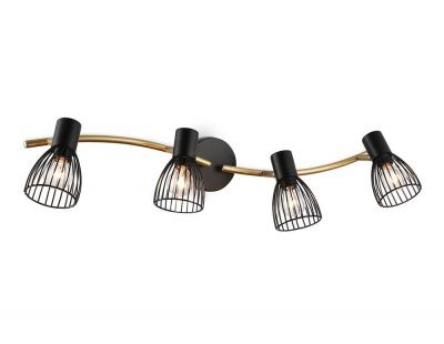 Ambrella TR8662/4 BK/GD Светильник накладнойчерный/золото E14/4 max 60W 760*100*170