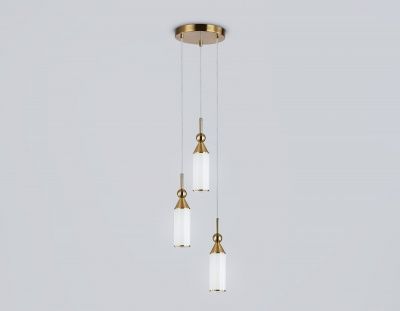 Ambrella LH55272/3 BS/FR Светильник подвесной латунь/белый матовый E14 max 40W D230*1200