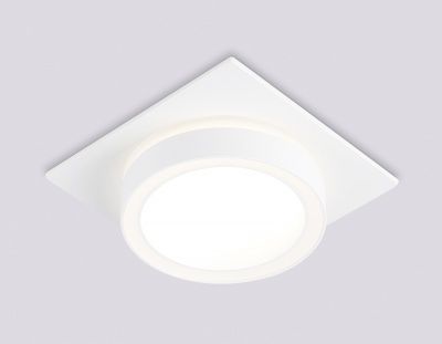Ambrella TN52421 WH/FR Светильник встраиваемый белый/белый матовый GX53 max 12W 105*105*45