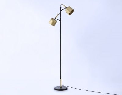 Ambrella Светильник напольный с выключателем на проводе TR97125/2 GD/BK золото/черный E27*2 max 40W D130*223*1460