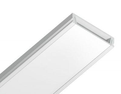Ambrella Алюминиевый профиль накладной GP1800WH белый/матовый рассеиватель 2000*23.8*6, 2 заглушки, 4 крепления в комплекте (для ленты до 20мм)
