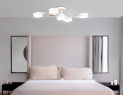 Ambrella Подвесной светодиодный светильник FL4834/5 WH белый 3000K-6400K 70W 830*400*160 (ПДУ ИК)