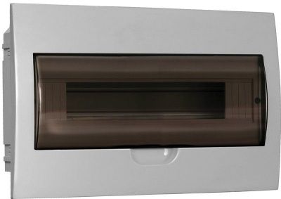 GENERICA Корпус пластиковый ЩРВ-П-18 черн. прозр. дверь IP41 (1 / / 10)
