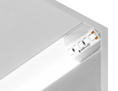 Ambrella Алюминиевый профиль угловой круглый GP2100WH белый/матовый рассеиватель 2000*15.7*15.7, 2 заглушки, 4 крепления в комплекте (для ленты до 9,7