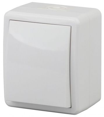ЭРА Эксперт 11-1402-01 Выключатель с подсветкой, IP54,10АХ-250V, ОУ, белый (1 / 16 / 160)