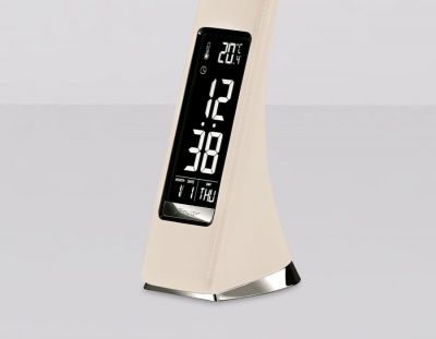 Ambrella DE511 BG бежевый LED 3000-6400K 6W+LCD 2W Светодиодная настольная лампа с дисплеем