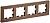 IEK BRITE BR-M42-M-21-K30 Рамка 4-мест. РУ-4-1-Бр металл коричн. RE AL (1 / 5 / 50)