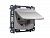 Ambrella Volt MO508010 Комплект механизма электрической розетки OMEGA Сталь матовый с/з с шторками и крышкой IP44 QUANT (OP5080, VM141)