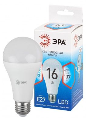 ЭРА QX LED A65-16Вт-4000K-E27 Лампа светодиодная груша (арт.A65-19W-840-E27) (нейтр бел свет)