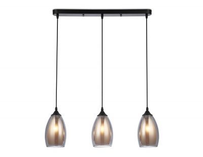 Ambrella TR3537/3 BK/SM/FR Светильник подвесной черный/дымчатый/белый матовый E27/3 max 40W 640*120*820