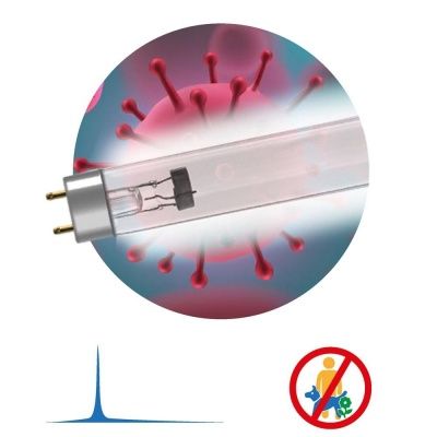 ЭРА UV-С ДБ 15 Т8 G13  Бактерицидная ультрафиолетовая лампа T8/15W (25/2200)