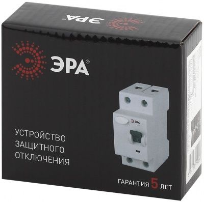 ЭРА NO-902-24 Pro Устройство защитного отключения УЗО ВД1-63 1P+N 25А 30мА (1 / 1 / 90)