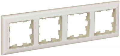 IEK BRITE BR-M42-12-1-K10 Рамка 4-мест. РУ-4-Бр беж./жемч. (1 / 10 / 100)