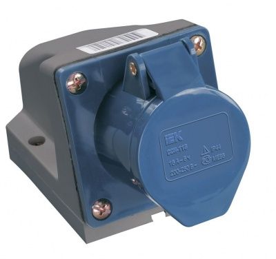 IEK Розетка стац. ССИ-123 32А-6ч 220В 2P+PE IP44