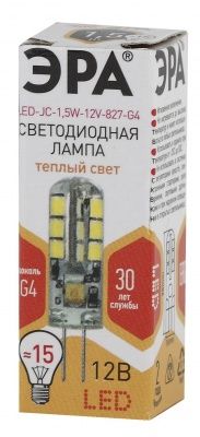 ЭРА STD LED JC-1,5W-12V-827-G4 Ламп. светод-ная капсула (1) 1,5W 2700K - тепл. бел. свет