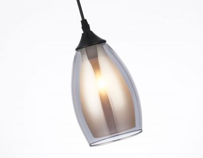 Ambrella TR3537/3 BK/SM/FR Светильник подвесной черный/дымчатый/белый матовый E27/3 max 40W 640*120*820
