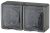 ЭРА Эксперт 11-2403-03 Розетка двойная с заземлением 2x2P+E IP54,16A-250V, ОУ, серый (1 / 8 / 80)