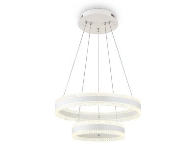 Ambrella Светильник светодиодный подвесной управляемый FA6175/2 WH белый 108W 3000K+6400K/3000K/6400K/4200K+4200K D500*630 (ПДУ РАДИО 2.4G)