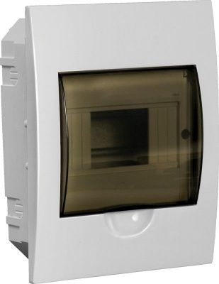 GENERICA Корпус пластиковый ЩРВ-П-6 черн. прозр. дверь IP41 (1 / / 20)