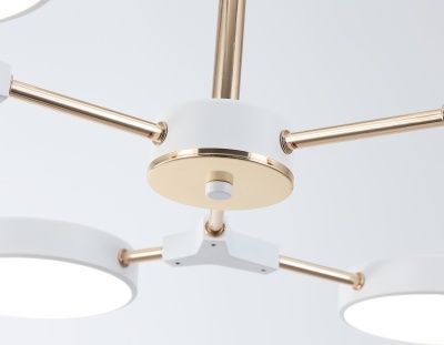 Ambrella FL516333/6 WH/FGD Светильник светодиодный подвесной белый/золото 108W 3000-6000K D780*210 (без ПДУ)